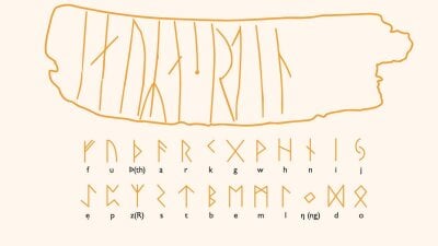 Illustrasjon av runskrift alfabetet