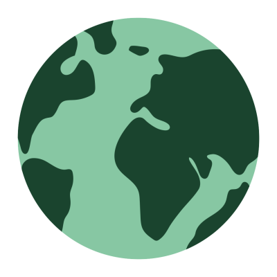 Grønn illustrasjon av jordkloden